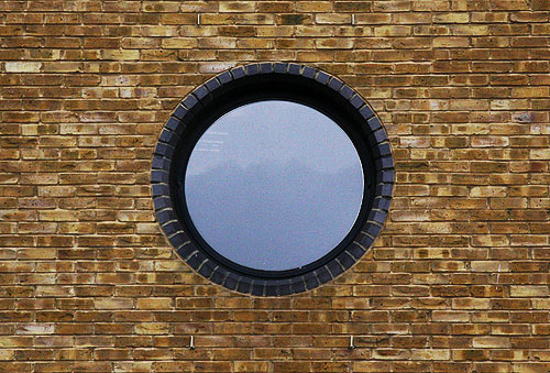 through the round window
